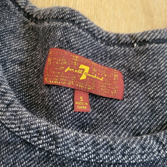 7 for All Man Kind Blue Shirt - Picture 3 of 7